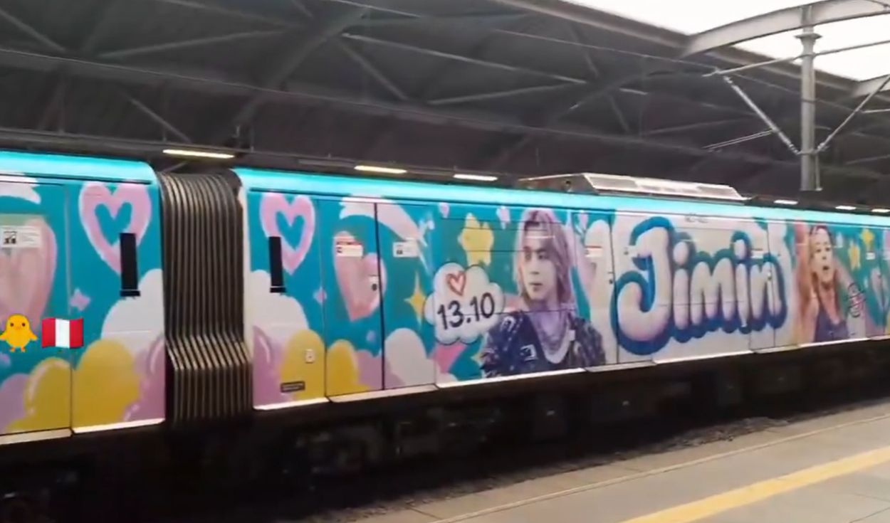 BTS llega a la Línea 1 del Metro de Lima: así luce el nuevo diseño del tren creado por fans para Jimin