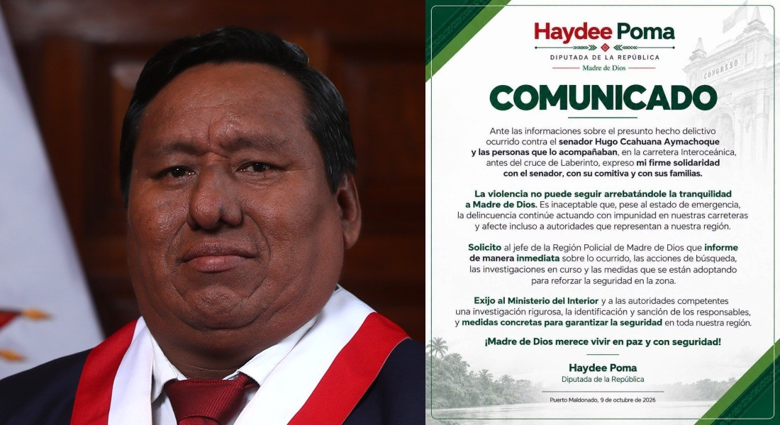 ¡Nadie está a salvo!: Asaltan a senador Hugo Ccahuana y a su comitiva en Madre de Dios