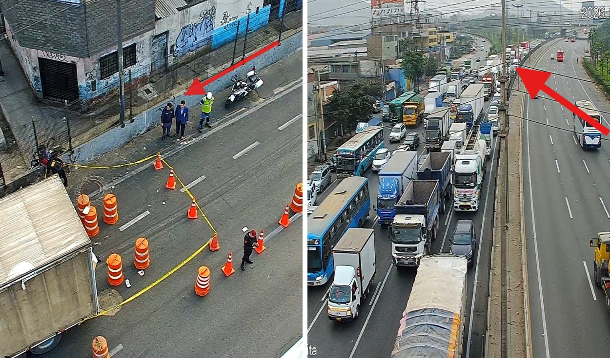 Accidente en Vía Evitamiento deja un fallecido y genera restricción de carriles a la altura del puente Huascarán