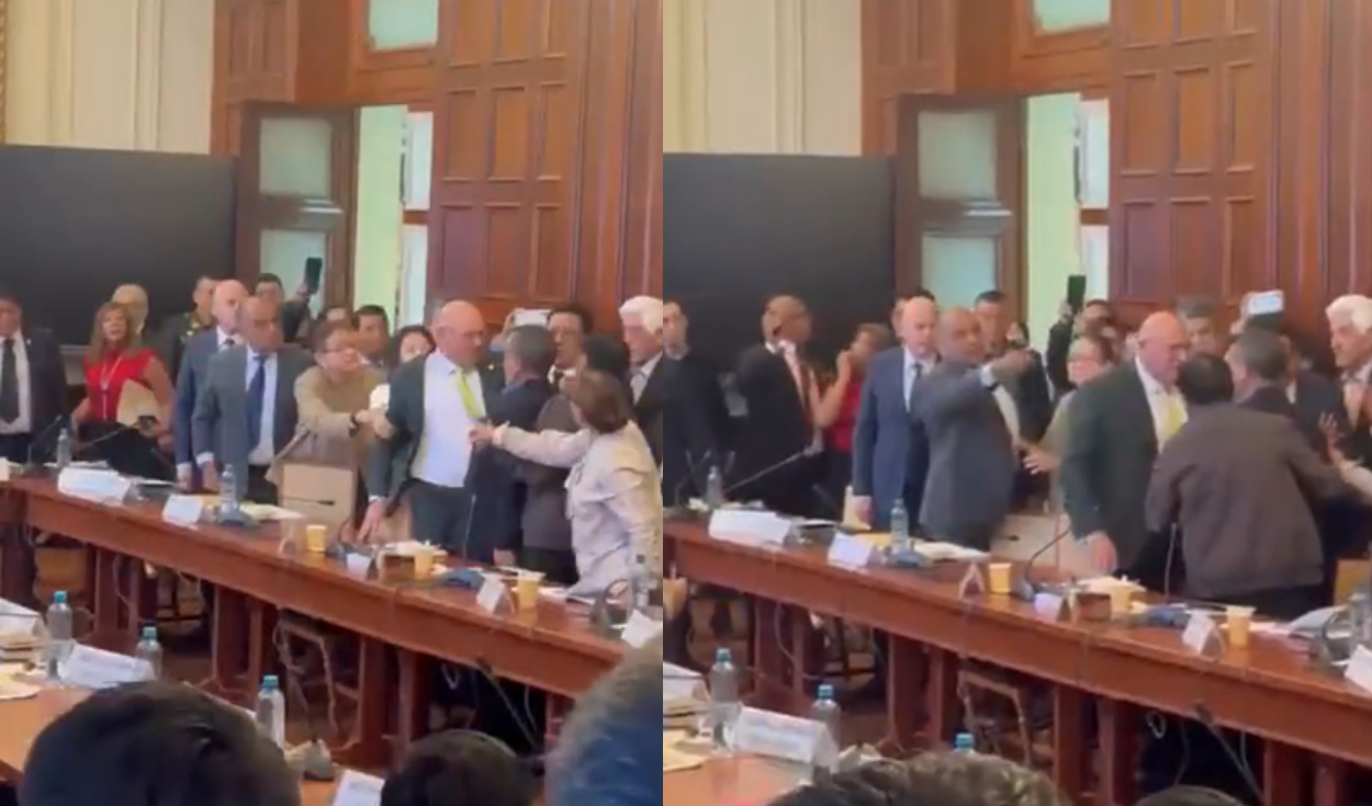 Senadores Calisto Giampietri e Iber Maraví casi se van a los golpes en debate por las facultades del gobierno