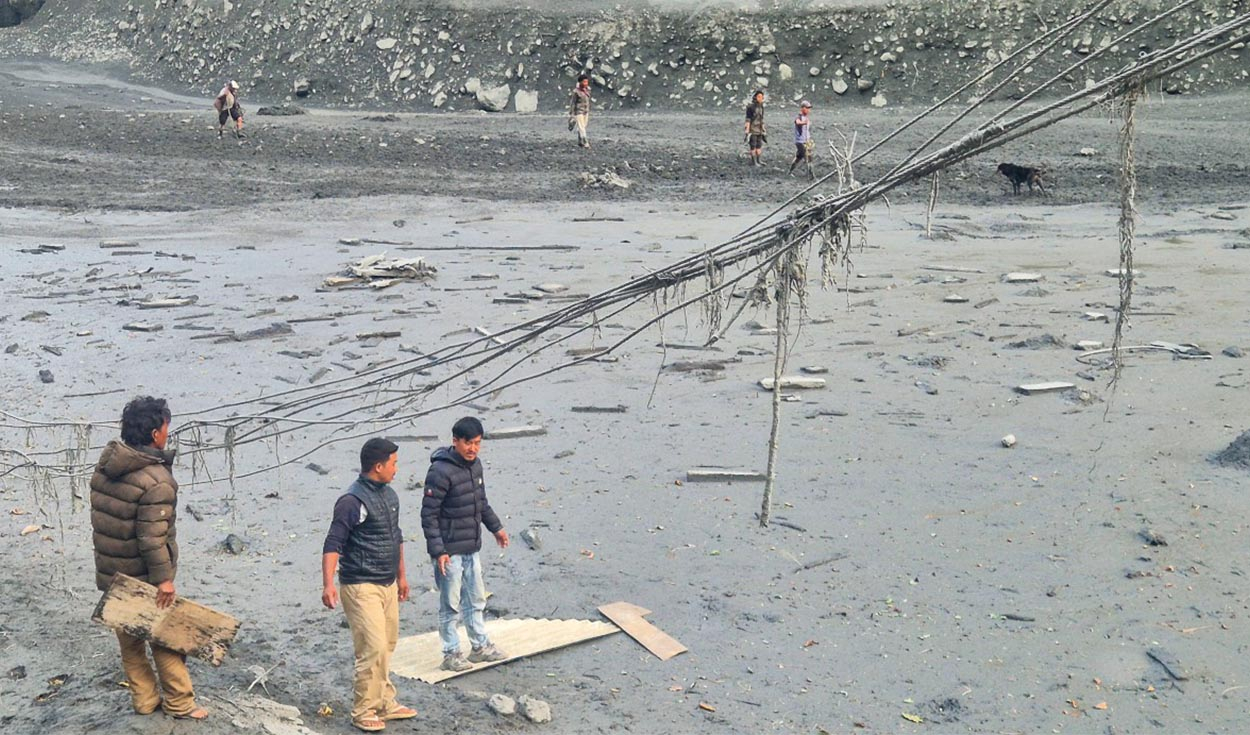 Nuevas inundaciones en Nepal dejan más de 200 casas destruidas y cinco desaparecidos tras la ruptura de una presa natural