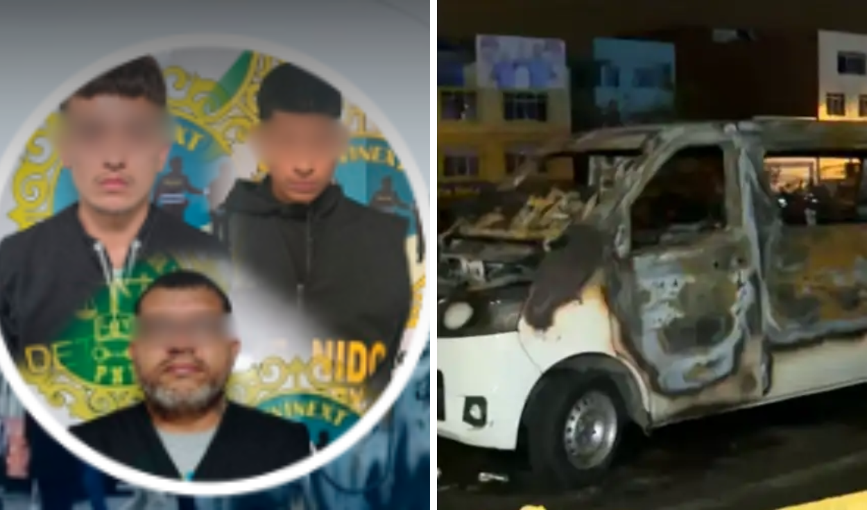 Dictan 18 meses de prisión preventiva contra acusados de incendiar miniván con el chofer dentro en Los Olivos
