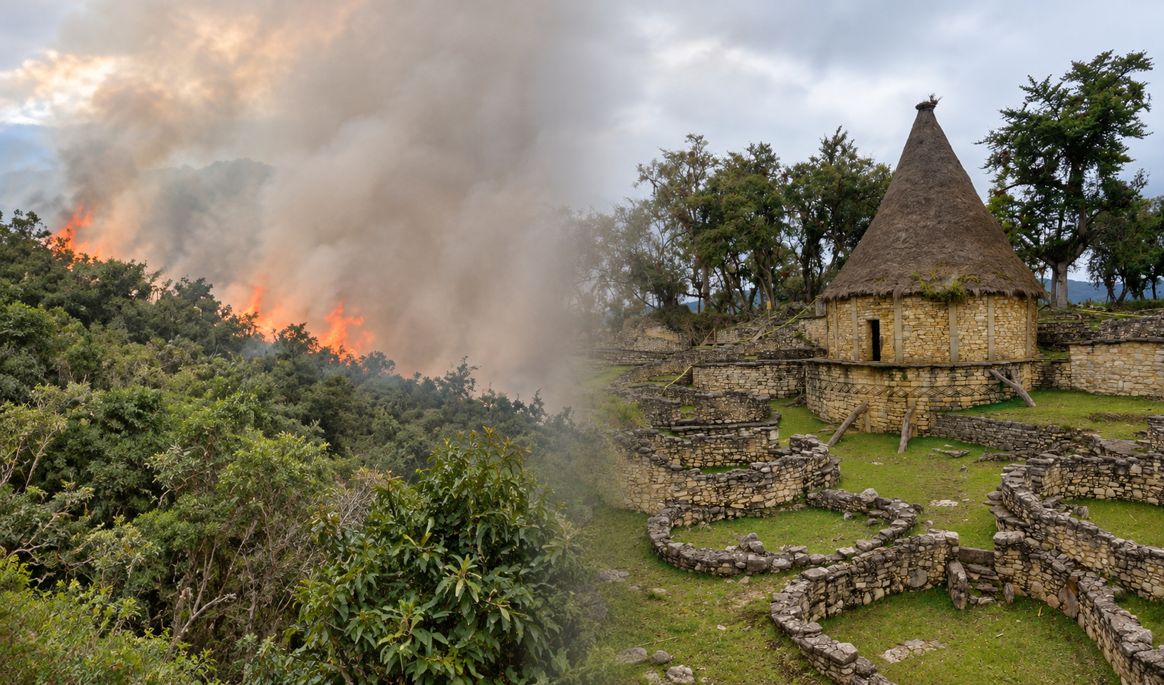 Incendio forestal en Amazonas pone en alerta a Kuélap: fuego se registra cerca del complejo arqueológico