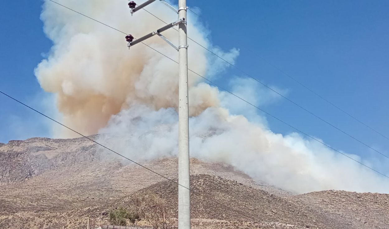 Arequipa en alerta: dos incendios forestales siguen activos en el valle del Colca y afectan pastos naturales