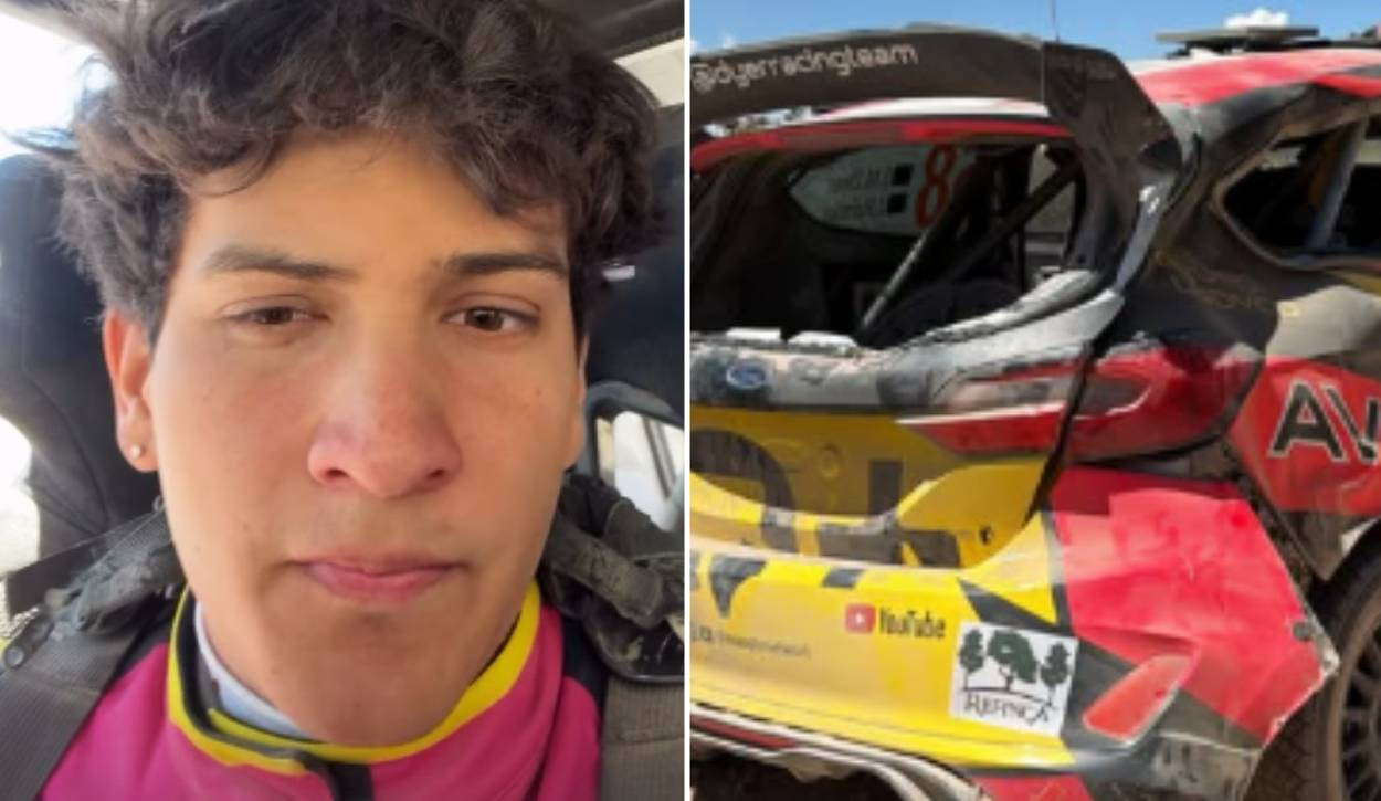 Hijo de María Pía Copello reaparece tras sufrir accidente en Caminos del Inca y muestra su auto destrozado: "Nos sacó un tractor"