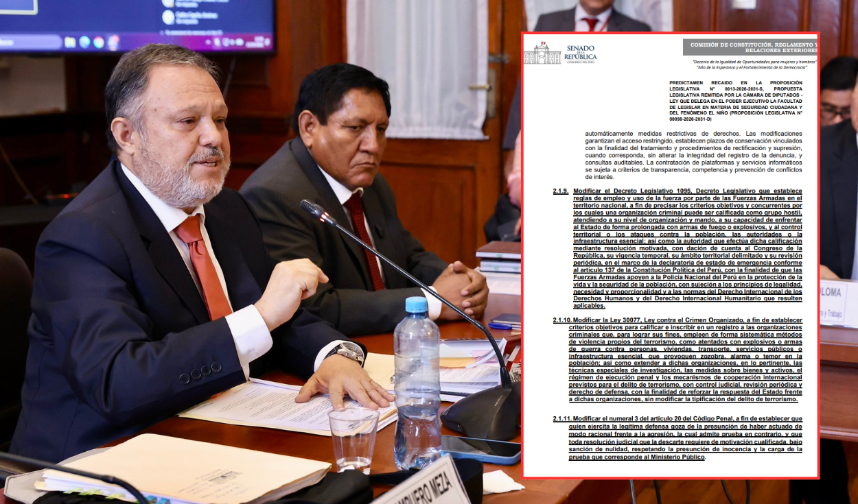 Predictamen de la Comisión de Constitución busca incorporar 8 puntos nuevos de las facultades aprobadas por diputados