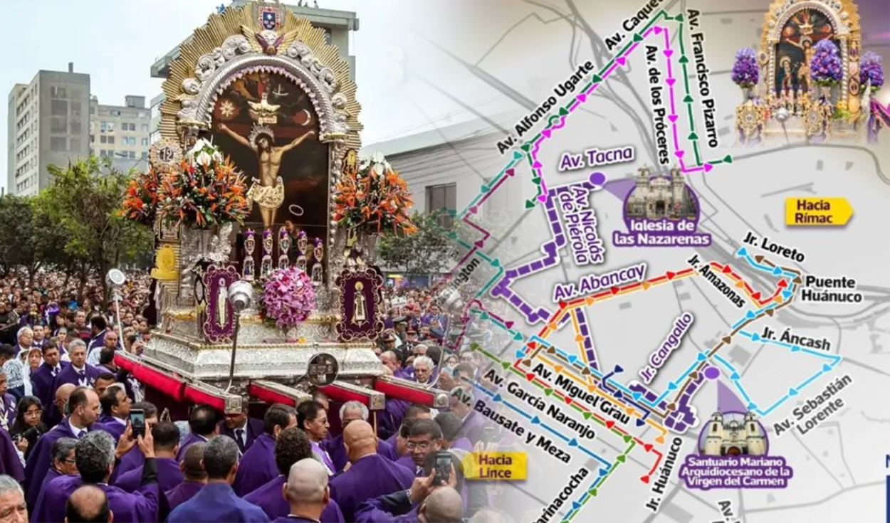 MML anuncia desvíos y cierres de calles para la procesión del Señor de los Milagros este domingo 18 y lunes 19 de octubre: ¿cuáles son?