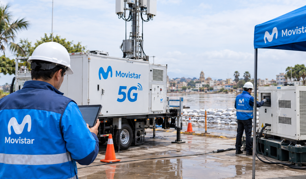 Movistar prepara su red en Lambayeque ante posibles emergencias por el Fenómeno El Niño