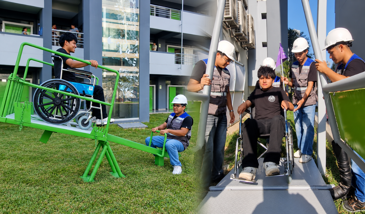 Universitarios crean juegos inclusivos para personas con discapacidad y buscan llevarlos a parques de Chiclayo