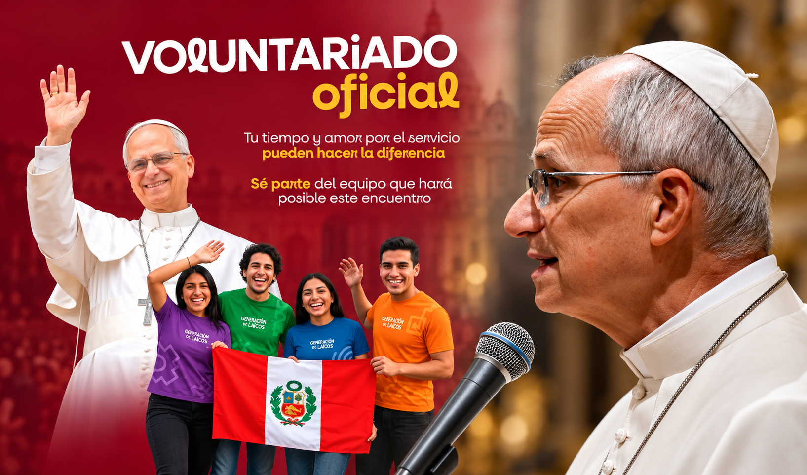 Visita del papa León XIV: voluntarios recibirán formación virtual y certificación oficial del Estado, serán 35 mil los beneficiados