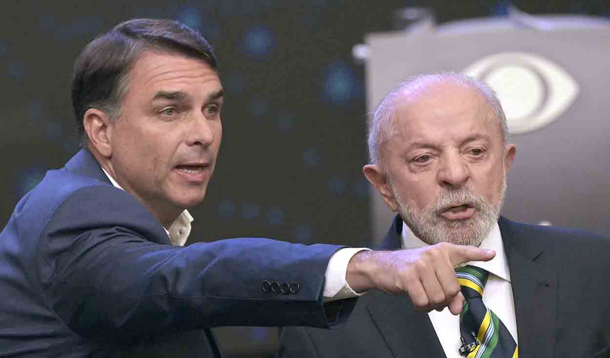Lula y Flávio Bolsonaro se enfrentan en un tenso debate por corrupción, seguridad y vínculos con Trump y Milei