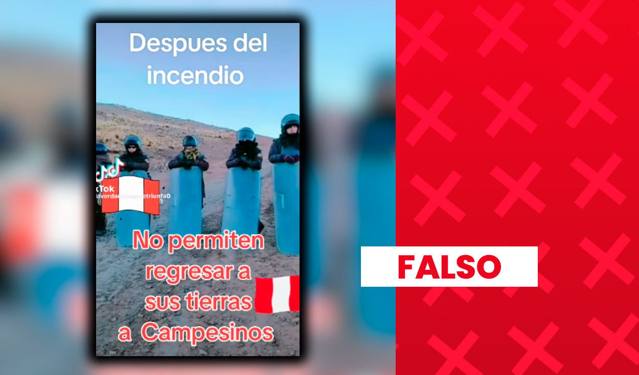 Es falso que la Policía impida a campesinos regresar a sus casas tras los incendios forestales: video muestra disputa con minera Antapaccay