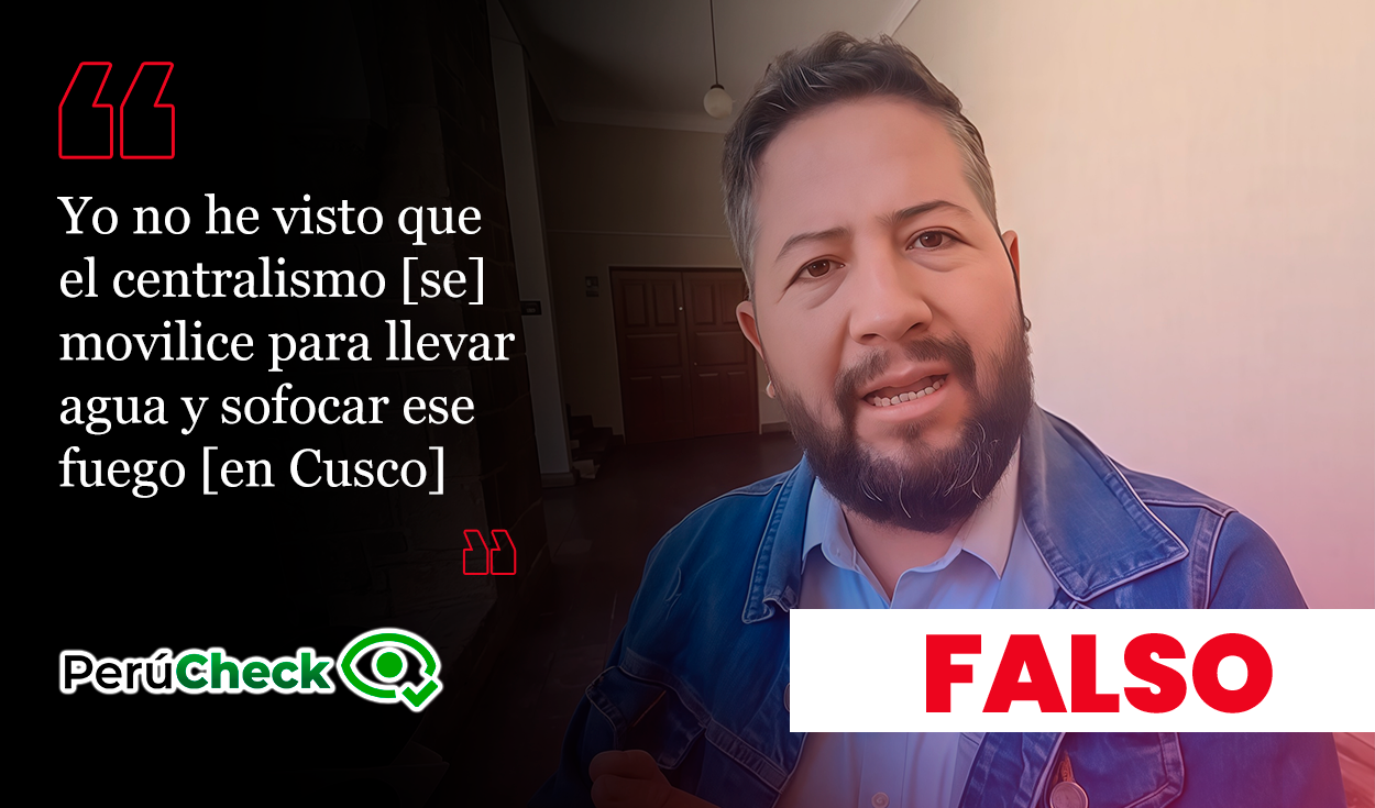 Es falso que el Gobierno Nacional no esté movilizando aviones para sofocar los incendios en Cusco, como señaló el diputado de Ahora Nación, César Holguín