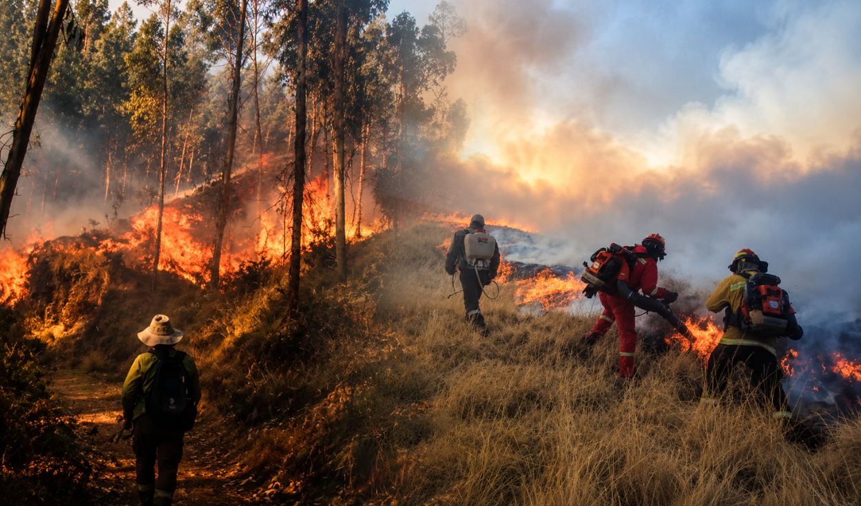 Incendios forestales dejan 12 fallecidos y más de 800 afectados en Perú: CNDDHH exige acciones urgentes