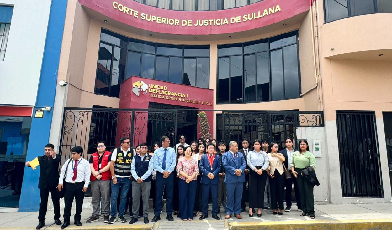 Estudiantes de derecho de la UPAO participan en la "Ruta de la Flagrancia" en la Corte Superior de Justicia de Sullana