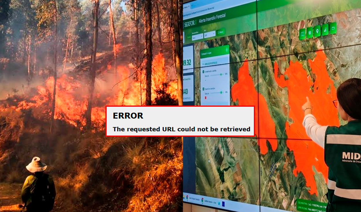 Plataforma de monitoreo de incendio forestales de SERFOR permanece inaccesible, mientras se reportan cientos de focos de calor
