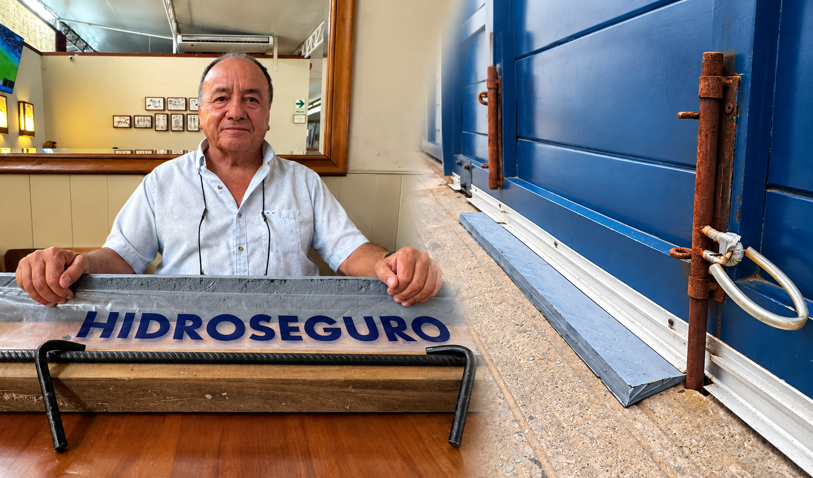 La fuerza del aluvión reventó sus puertas en el 2023: el invento peruano de S/60 que bloquea el agua por las rendijas y frena a los delincuentes