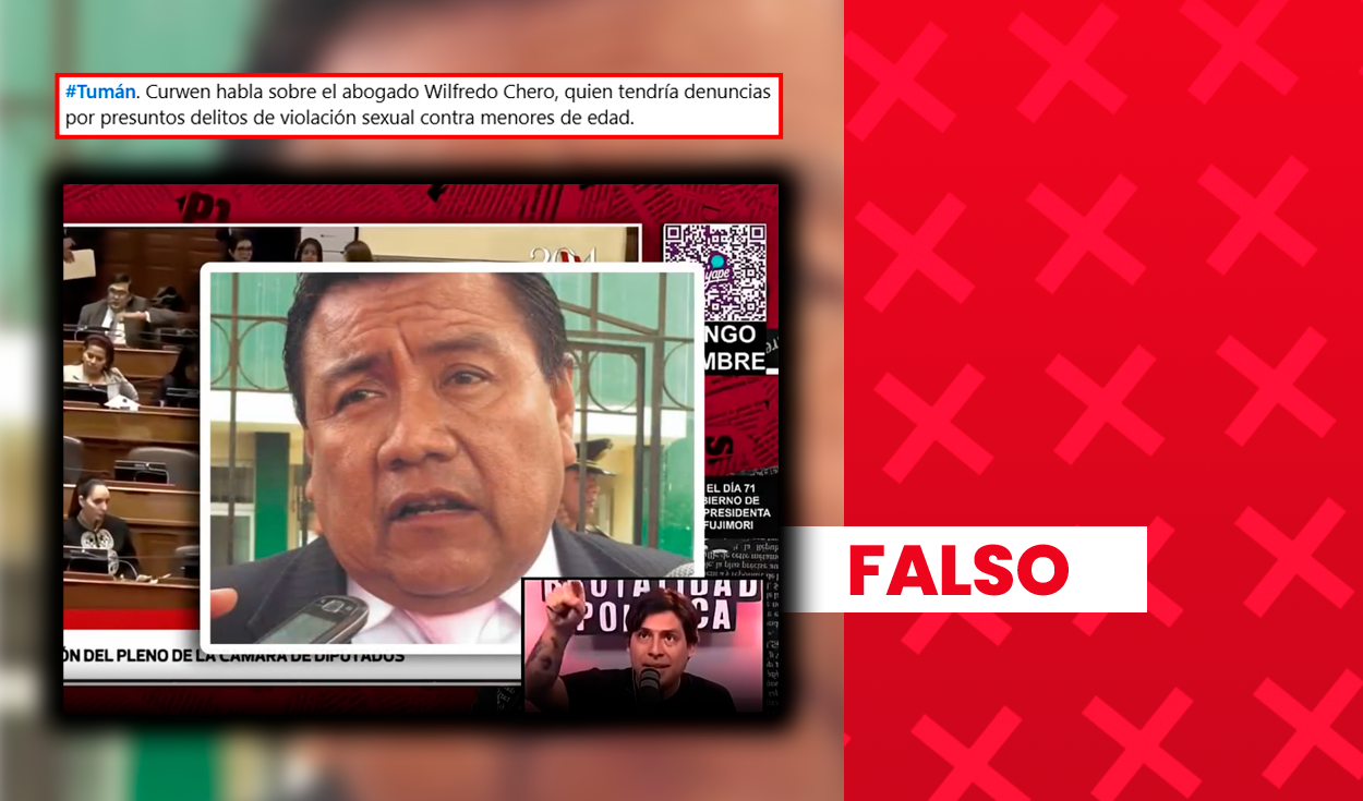 Es falso que Curwen haya declarado públicamente sobre presuntas denuncias contra candidato aprista de Monsefú