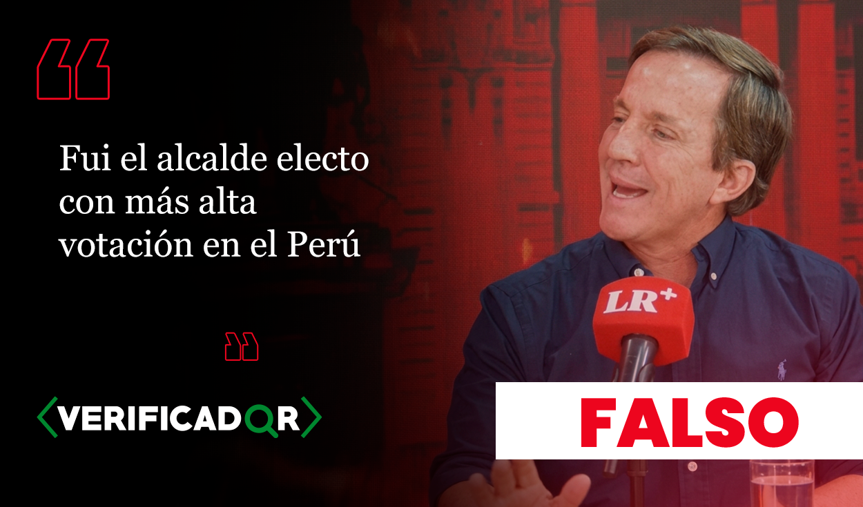 Es falso que Francis Allison obtuviera la mayor votación del Perú en su primera reelección como alcalde