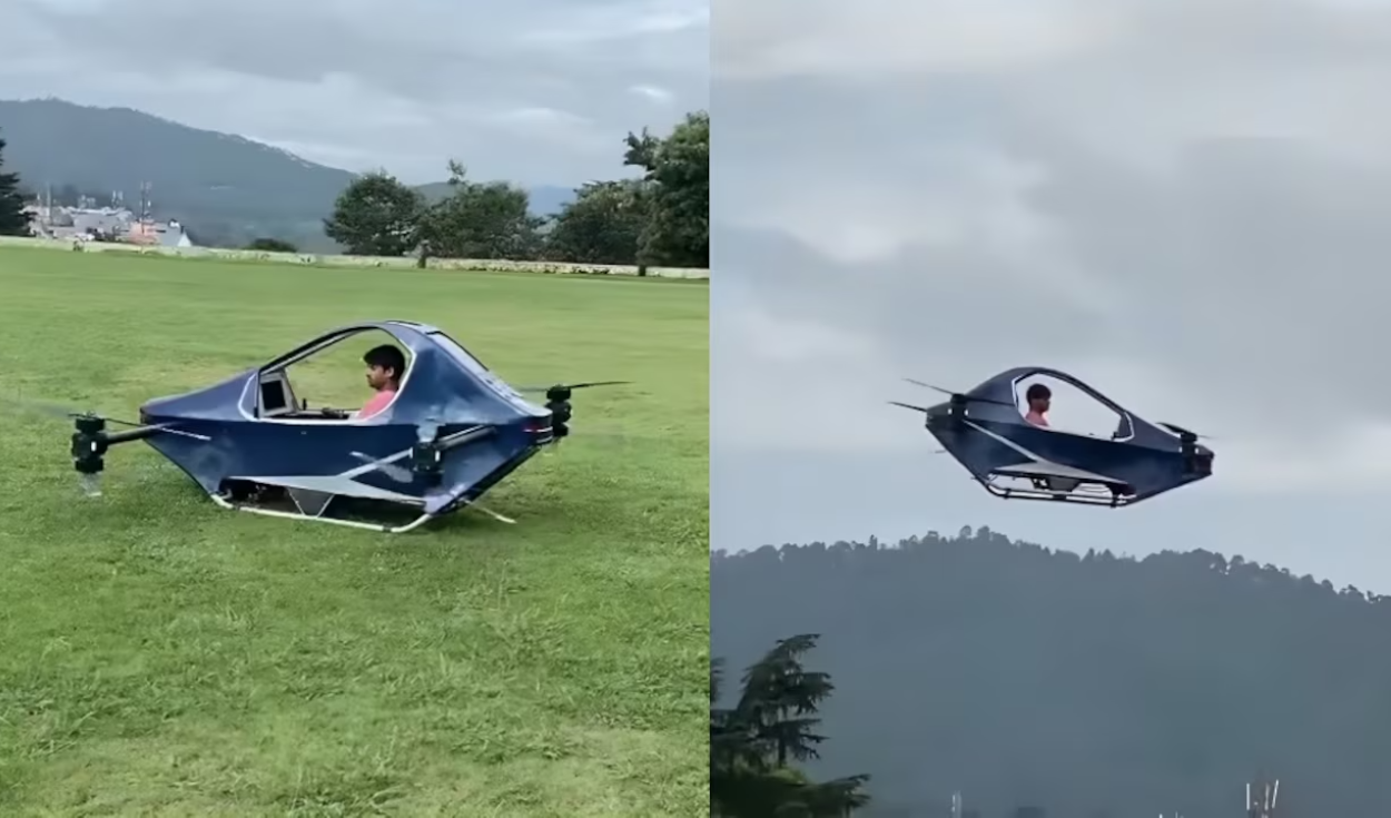Sin título de ingeniería y con 13 años de aprendizaje en línea: un joven inventor construyó un 'coche volador' antes que Tesla