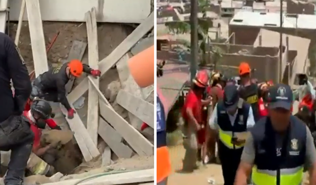 A tres metros bajo tierra y por varias horas: obrero quedó sepultado tras derrumbe y fue rescatado con vida en Ventanilla