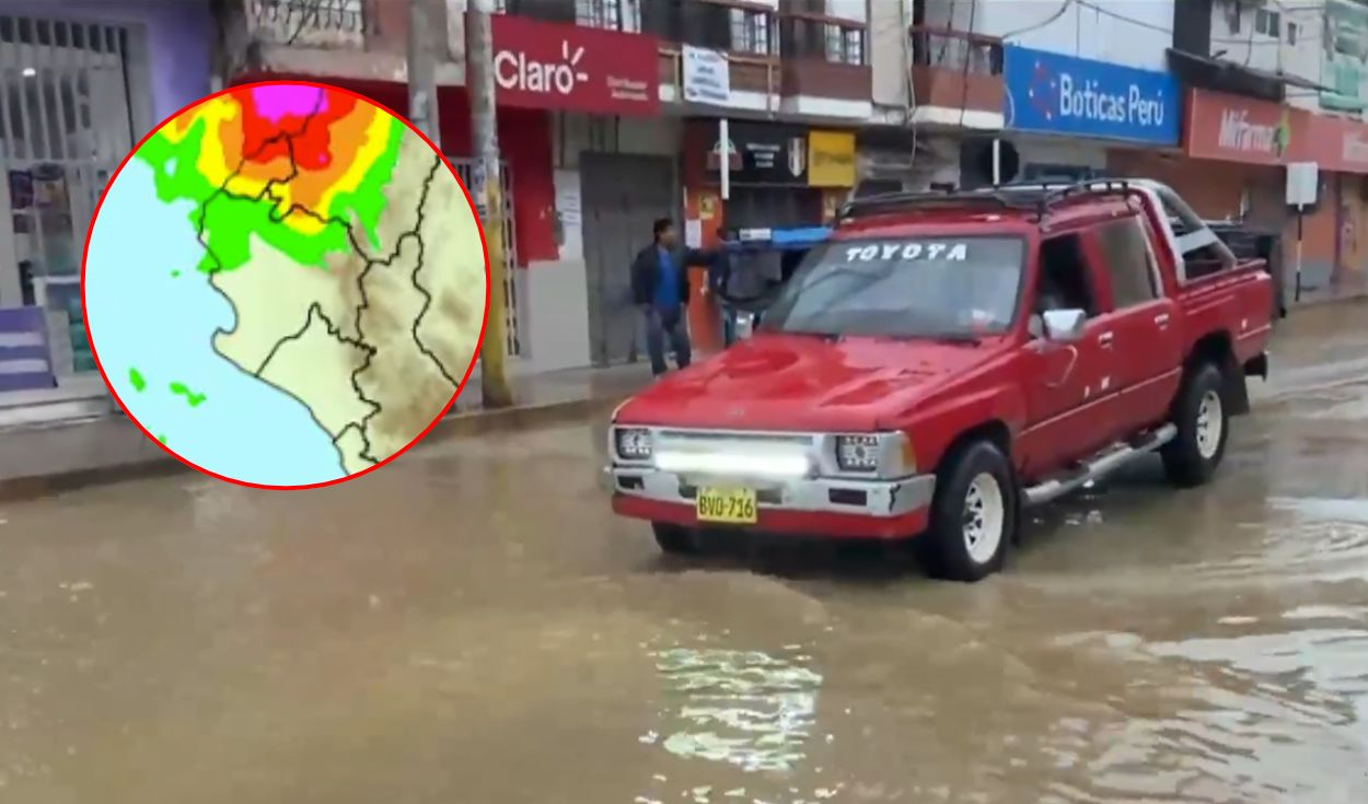 Tumbes bajo intensa lluvia y descargas eléctricas: calles terminan anegadas y suspenden clases presenciales