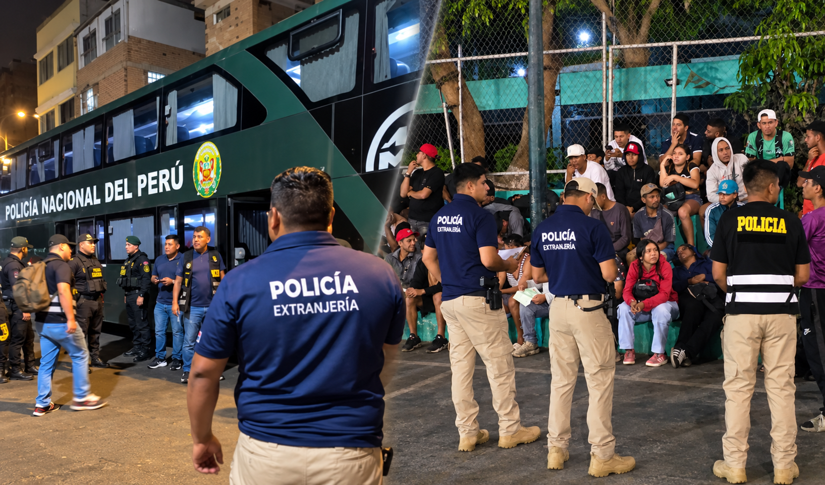 Migraciones dispone la expulsión de 55 extranjeros del territorio nacional: PNP ejecuta operativo nocturno con resguardo de la Dinoes