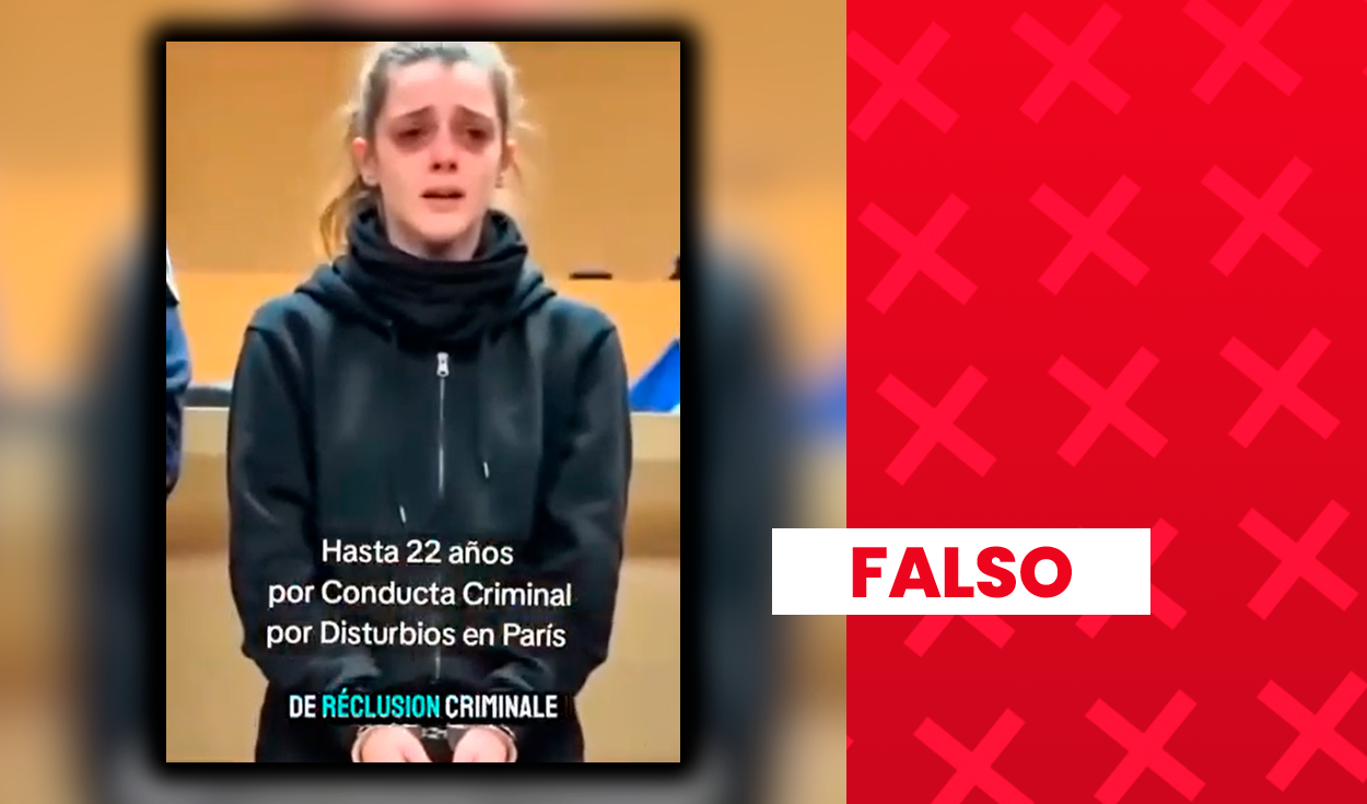 Es falso que este video muestre los juicios contra los detenidos por las protestas en Francia: fue generado con IA