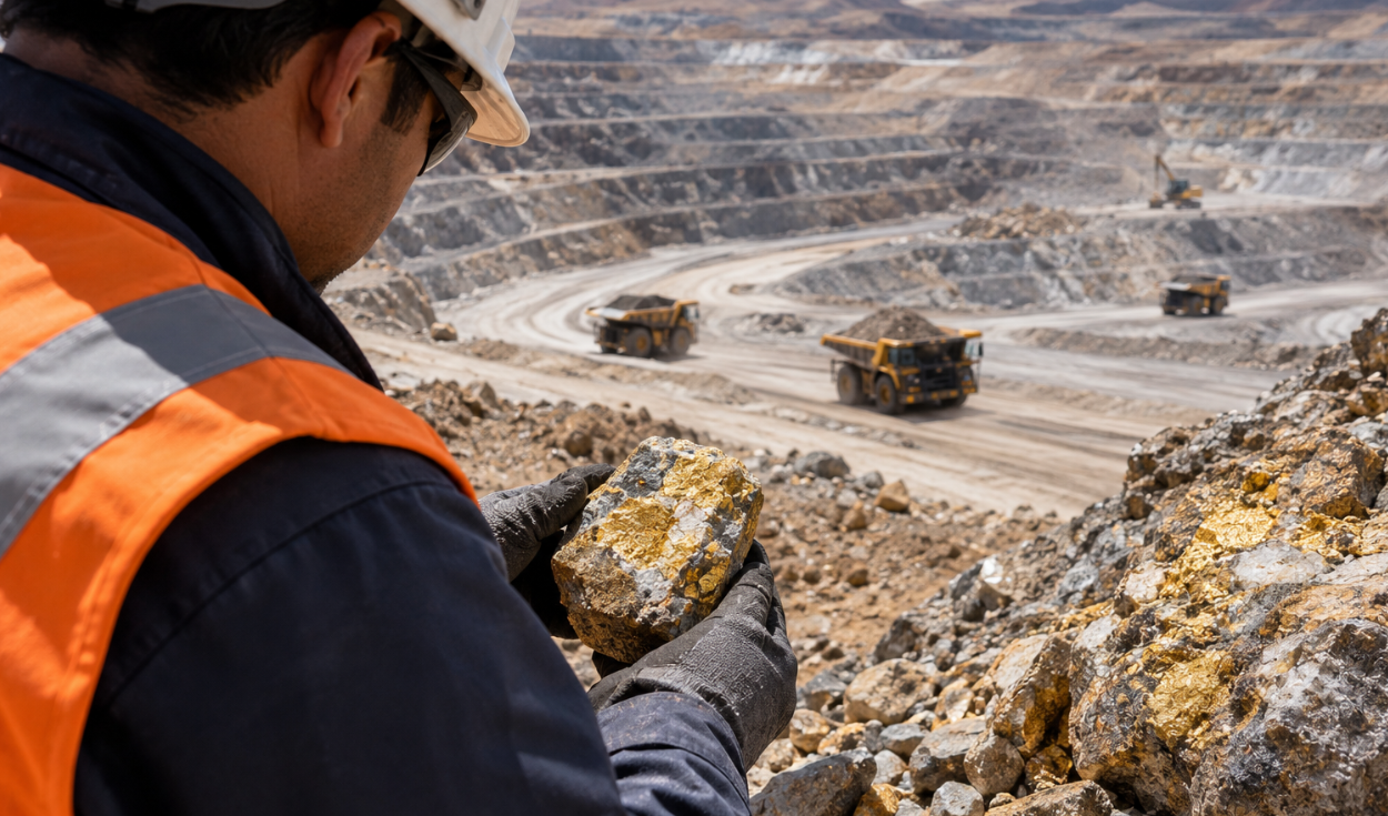 Producción de oro en Perú cae 7,3% hasta agosto: Yanacocha y Boroo registran retrocesos