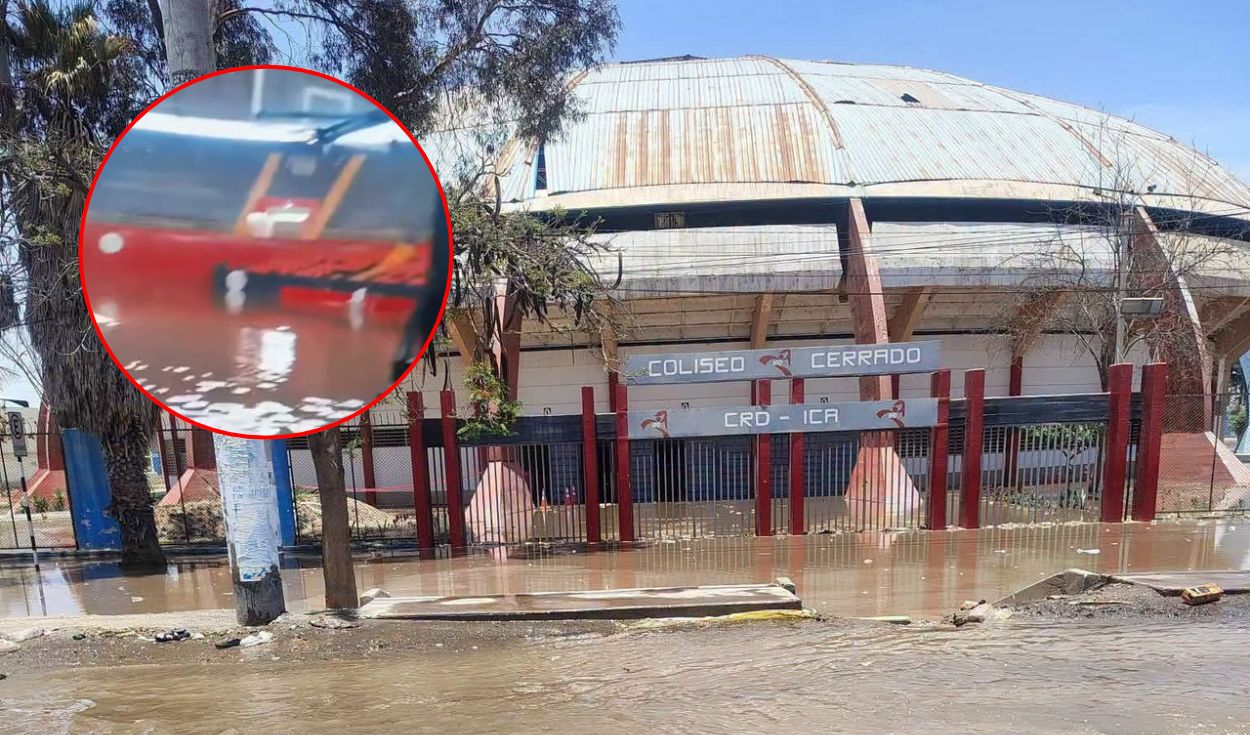 Ica: desborde del cauce La Mochica inunda el Coliseo Cerrado y deja hasta un metro de agua en camerinos
