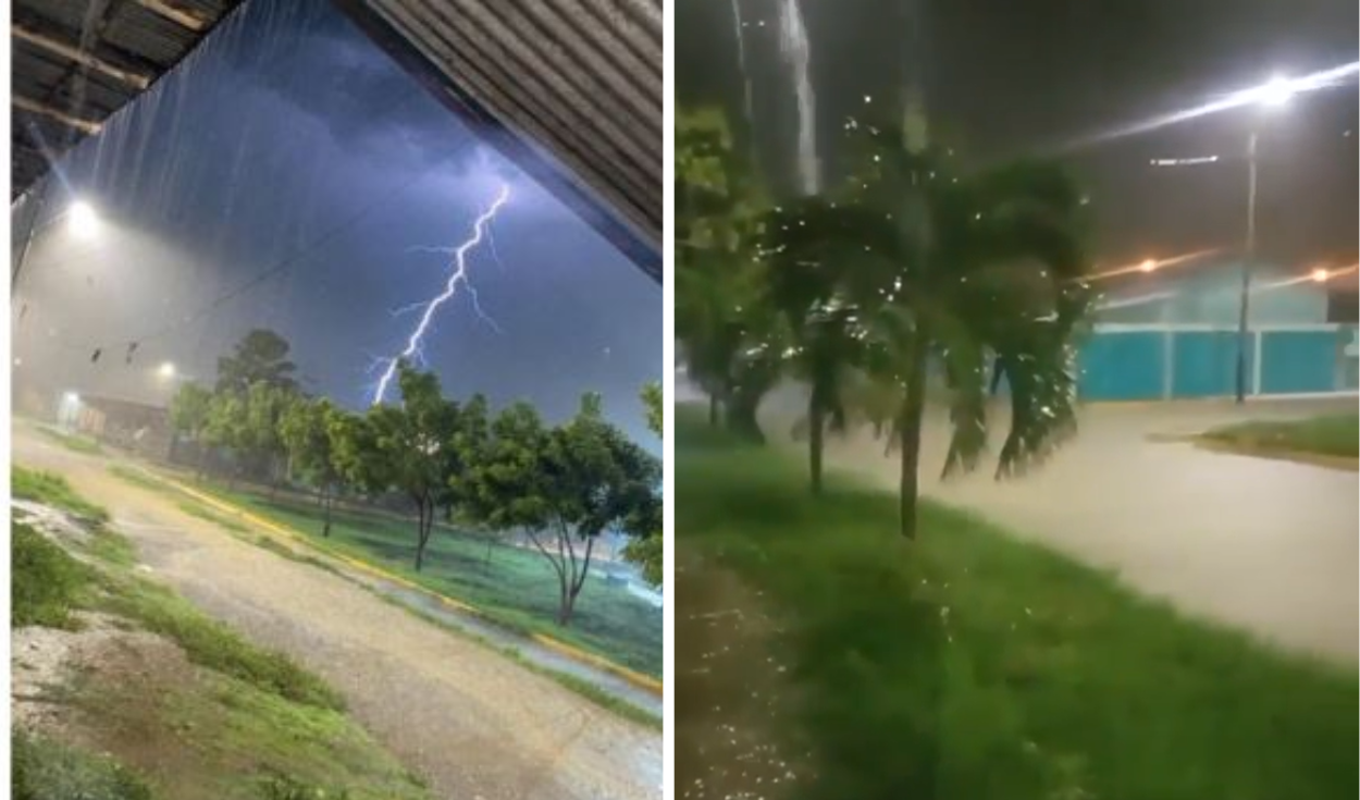 Tumbes: lluvias intensas acompañadas de tormenta eléctrica inundan calles y viviendas