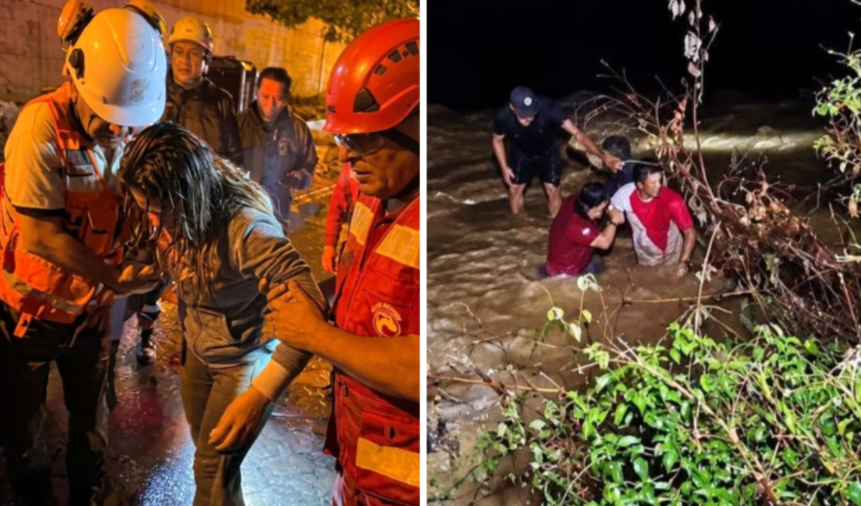 Cusco: rescatan con vida a ocho personas atrapadas tras desborde del río Kimbiri en el Vraem