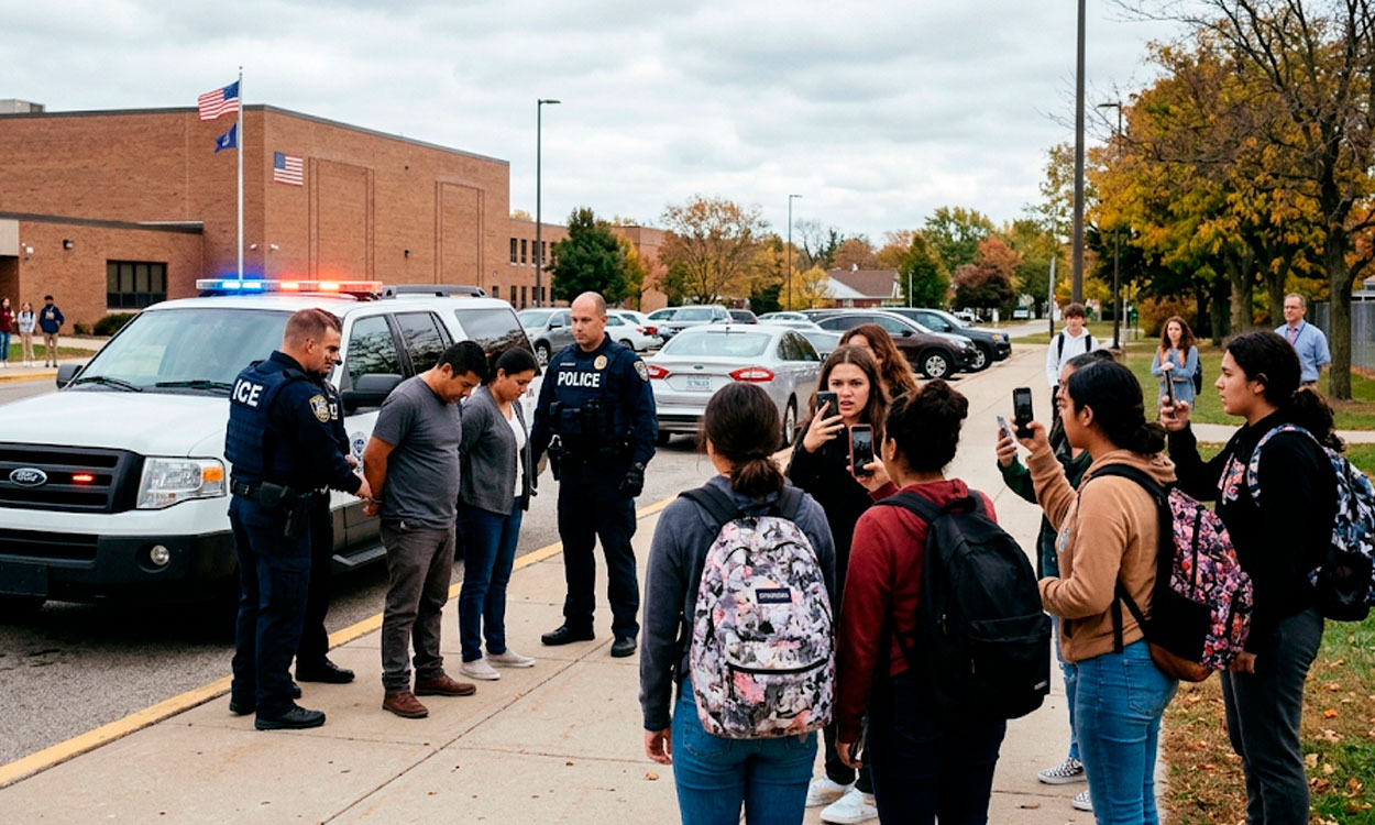 Alerta máxima inmigrantes legales e indocumentados | ICE habría detenido a más de 35 personas cerca a un escuela en EE.UU.: ¿Esto es legal?