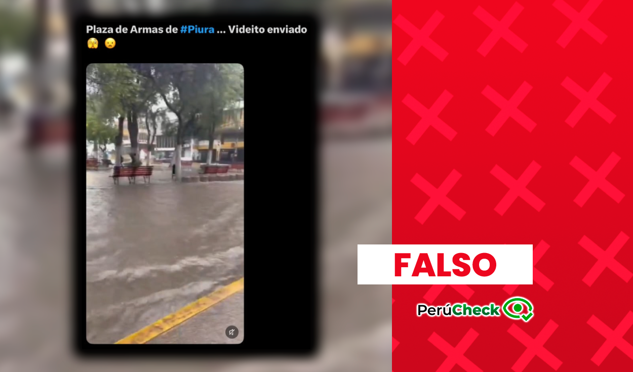 ¿Se inundó la Plaza de Armas de Piura?