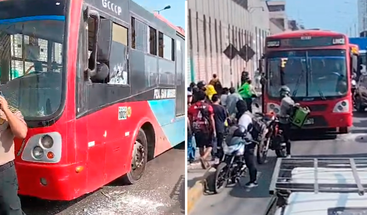 Atacan a balazos bus de El Rápido y chofer resulta herido en la avenida Universitaria en Cercado de Lima