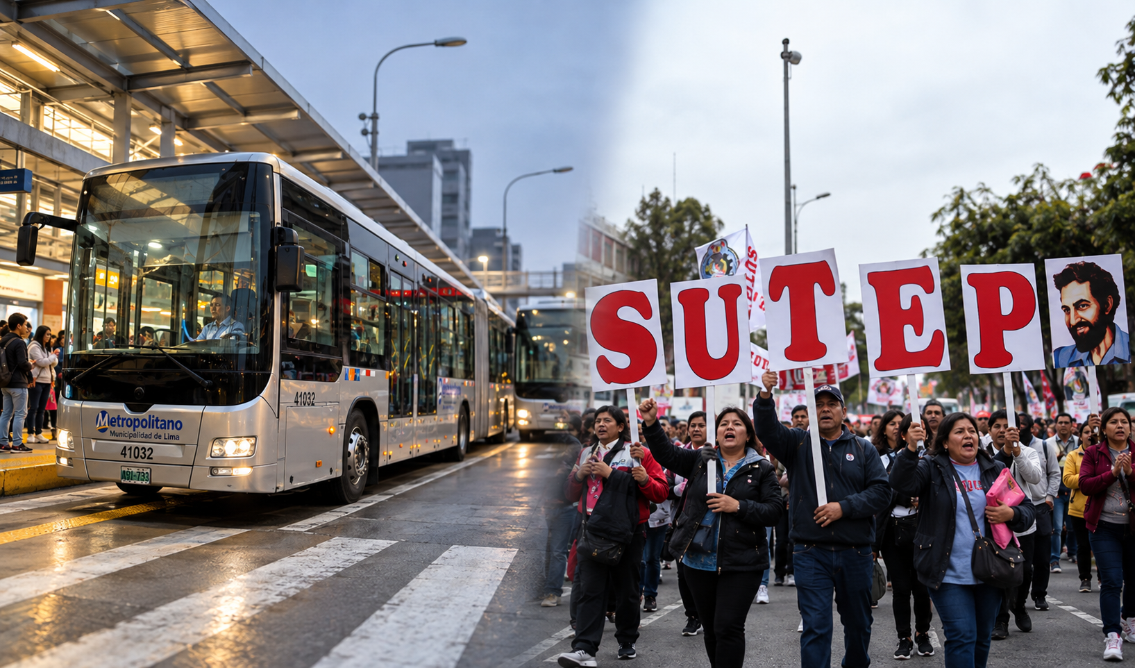 Metropolitano: ATU anuncia cambios en las rutas A y C debido a la presencia de manifestantes del SUTEP en el Centro de Lima