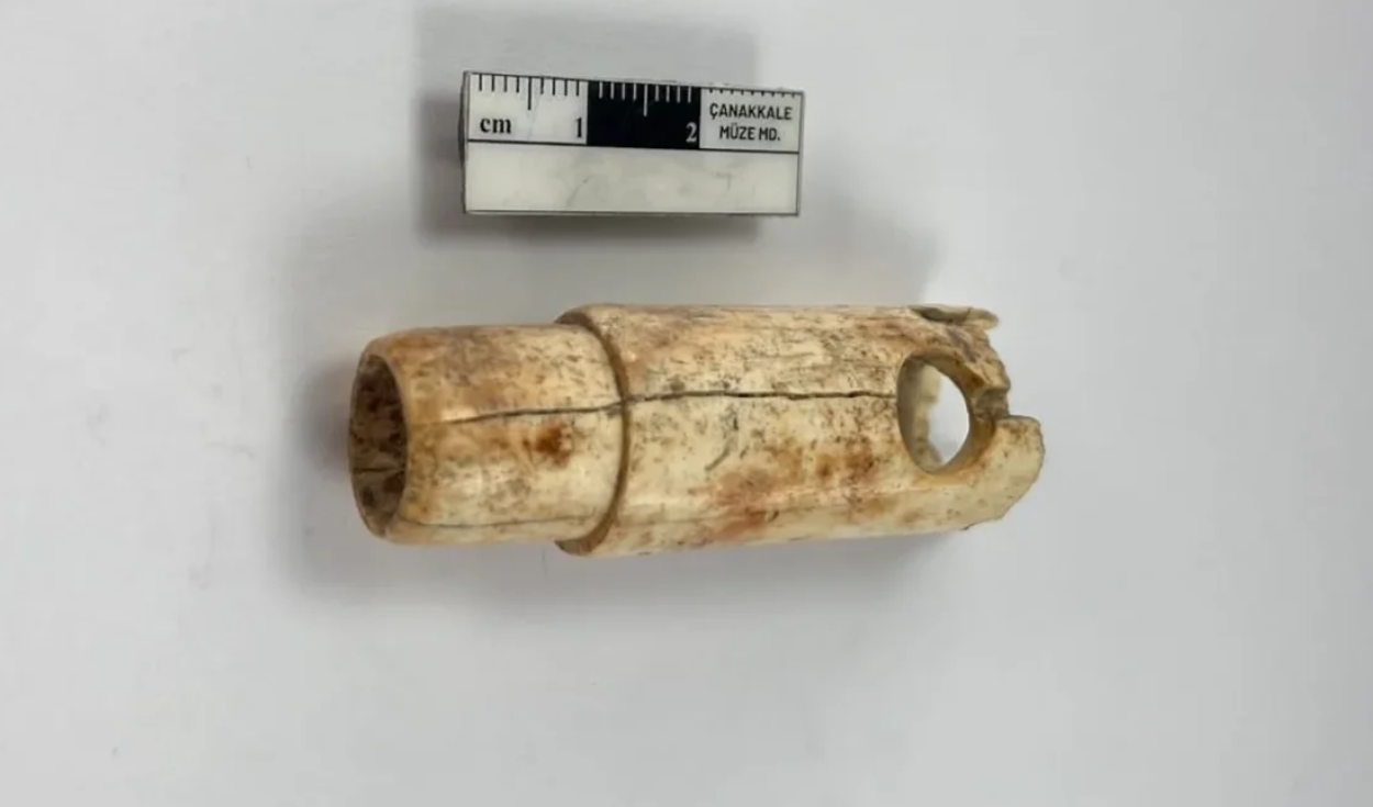 Un instrumento que no escuchó Odiseo: arqueólogos descubren en la antigua Troya una flauta de hueso de hace 2.700 años