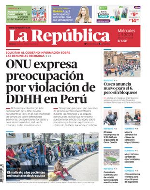 Edición Impresa - La Republica | Sur - Miercoles 01 de Marzo del 2023