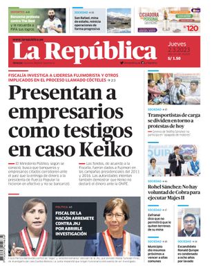 Edición Impresa - La Republica | Sur - Jueves 02 de Marzo del 2023