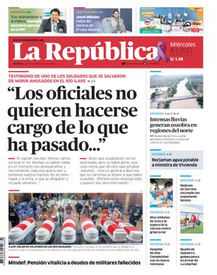 Edición Impresa - La Republica | Norte - Miercoles 08 de Marzo del 2023