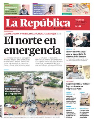 Edición Impresa - La Republica | Norte - Viernes 10 de Marzo del 2023