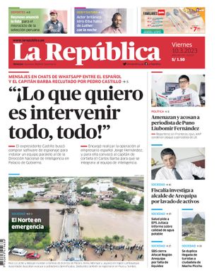 Edición Impresa - La Republica | Sur - Viernes 10 de Marzo del 2023