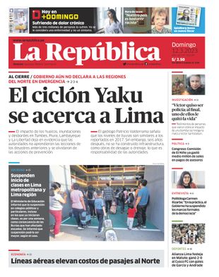 Edición Impresa - La Republica | Lima - Domingo 12 de Marzo del 2023