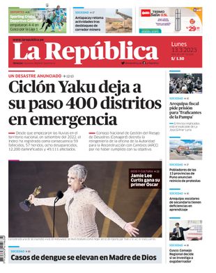 Edición Impresa - La Republica | Sur - Lunes 13 de Marzo del 2023