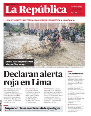 Edición Impresa - La Republica | Lima - Miercoles 15 de Marzo del 2023