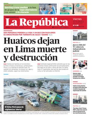 Edición Impresa - La Republica | Lima - Viernes 17 de Marzo del 2023