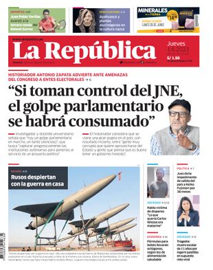 Edición Impresa - La Republica | Lima - Jueves 01 de Junio del 2023
