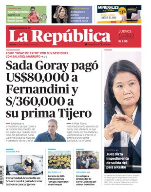 Edición Impresa - La Republica | Sur - Jueves 01 de Junio del 2023