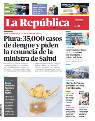 Edición Impresa - La Republica | Sur - Viernes 02 de Junio del 2023