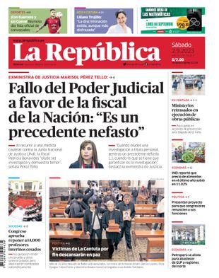 Edición Impresa - La Republica | Lima - Sabado 02 de Setiembre del 2023